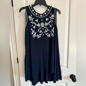 Women’s Tunic Navy Tank Top Size 1X